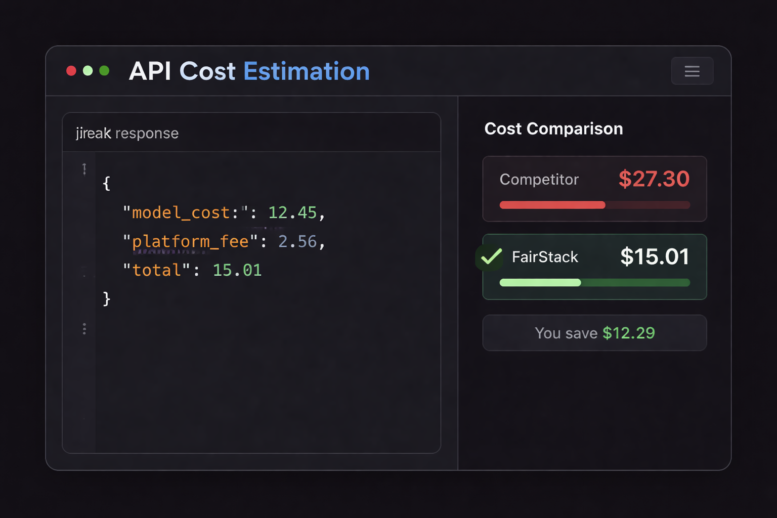 Cost Estimate example