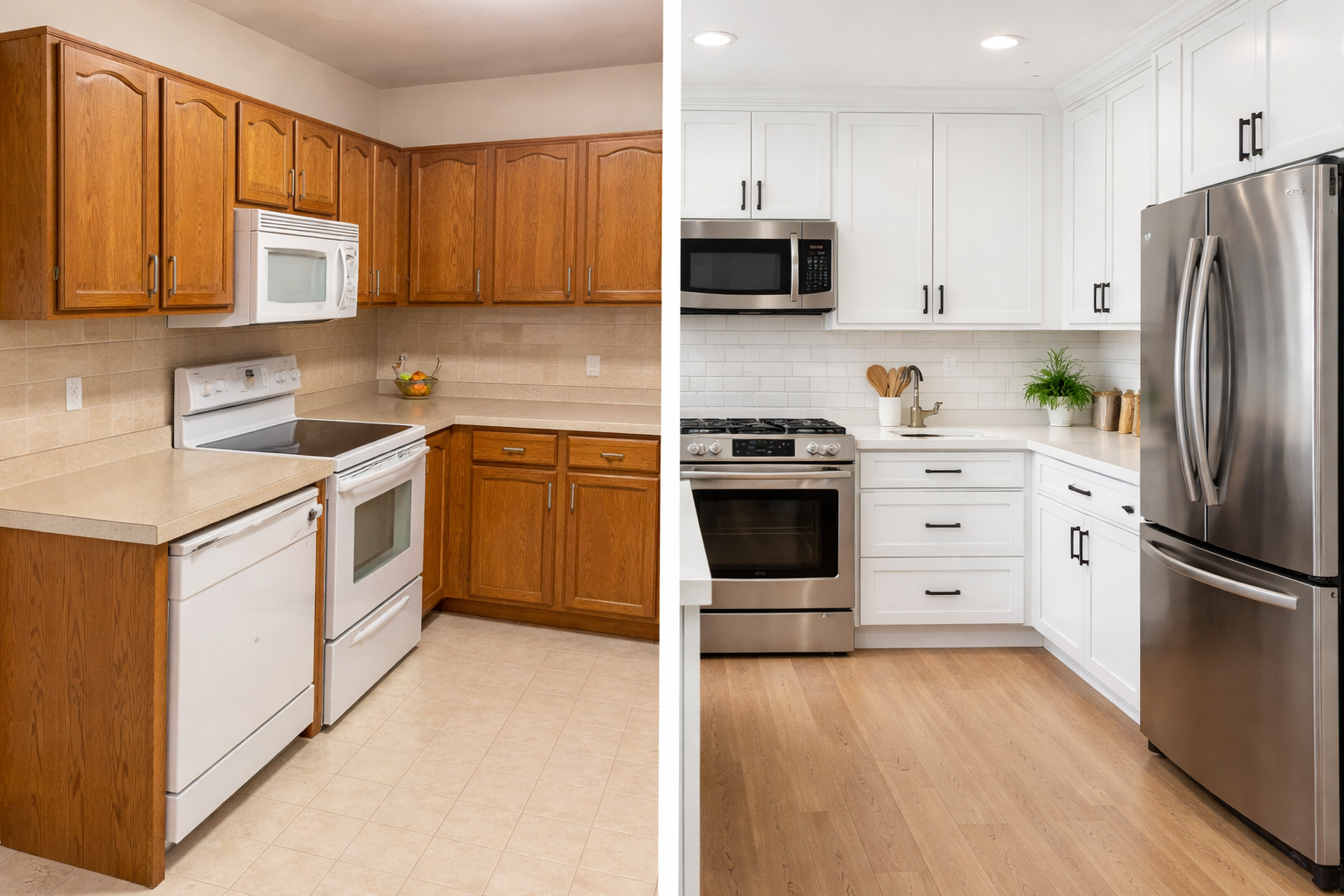 Before & After example output